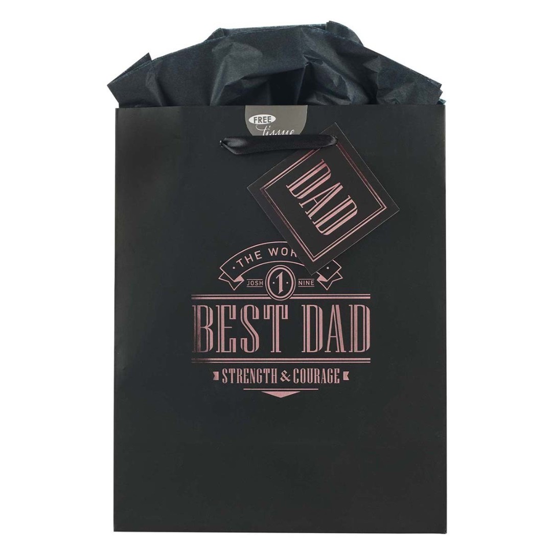 BEST DAD GIFT BAG MEDIUM BLACK