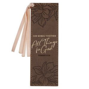 BOOKMARK LEATHER BROWN GOD