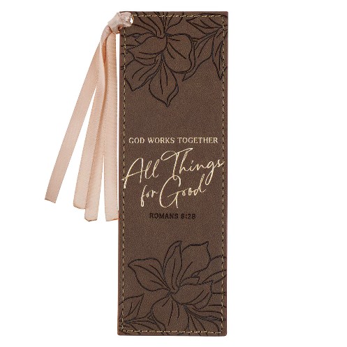BOOKMARK LEATHER BROWN GOD