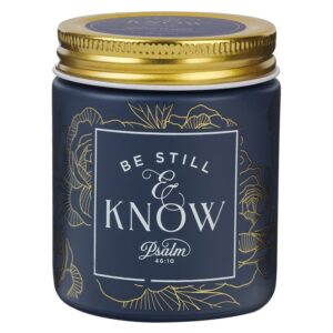 CANDLE JAR BE STILL AND KNOW