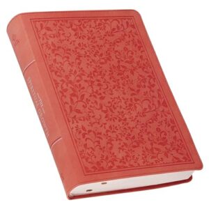 NLT, Spiritual Growth Bible, Imitation Leather, Coral Vine
