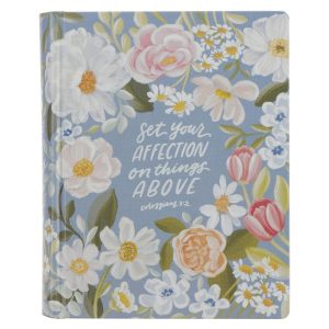 KJV, The Note Taking Bible, Hardcover, Flora Blue Floral