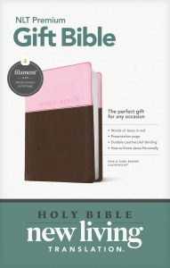 B-NLT PREM GIFT BIBLE BRN/PNK