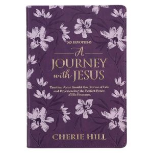 A Journey with Jesus 365 Devotions for Women, Purple Floral Faux Leather Flexcover