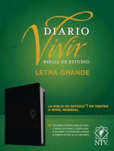 Biblia de estudio del diario vivir NTV, letra grande, LeatherLike, Onyx, With thumb index