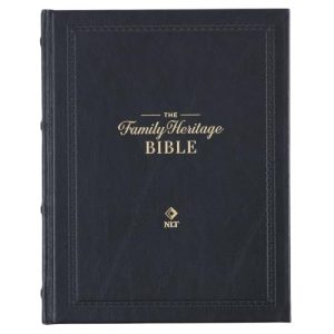 Black Full Grain Leather Family Heritage Bible