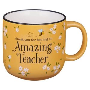 Ceramic Mug Amazing Teacher Blossom and Bees (414 ml)