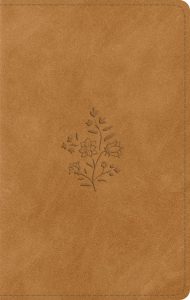ESV Giant Print Personal Size Bible, Red Letter, Thumb Indexed (Trutone, Nubuck Caramel, Wildflower Design)
