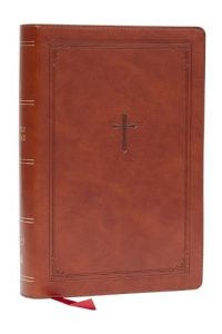 KJV Giant Print End-of-Verse Reference Bible, Brown Leathersoft, Red Letter, Comfort Print