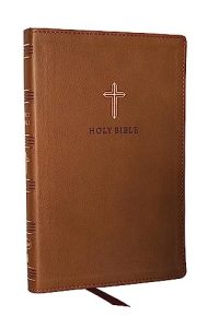 KJV Holy Bible Ultra Thinline, Brown Leathersoft, Red Letter, Comfort Print: King James Version