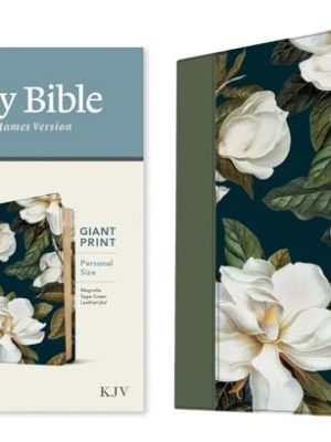 KJV Personal Size Giant Print Bible, Filament-Enabled Edition--soft leather-look, magnolia sage green