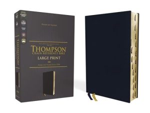 Nasb, Thompson Chain-Reference Bible, Large Print, Leathersoft, Navy, 1995 Text, Red Letter, Thumb Indexed, Comfort Print