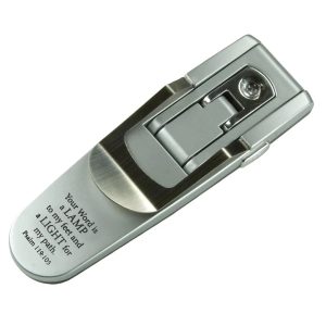 Silver Hydraulic Pop-up Book Light - Psalm 119:105