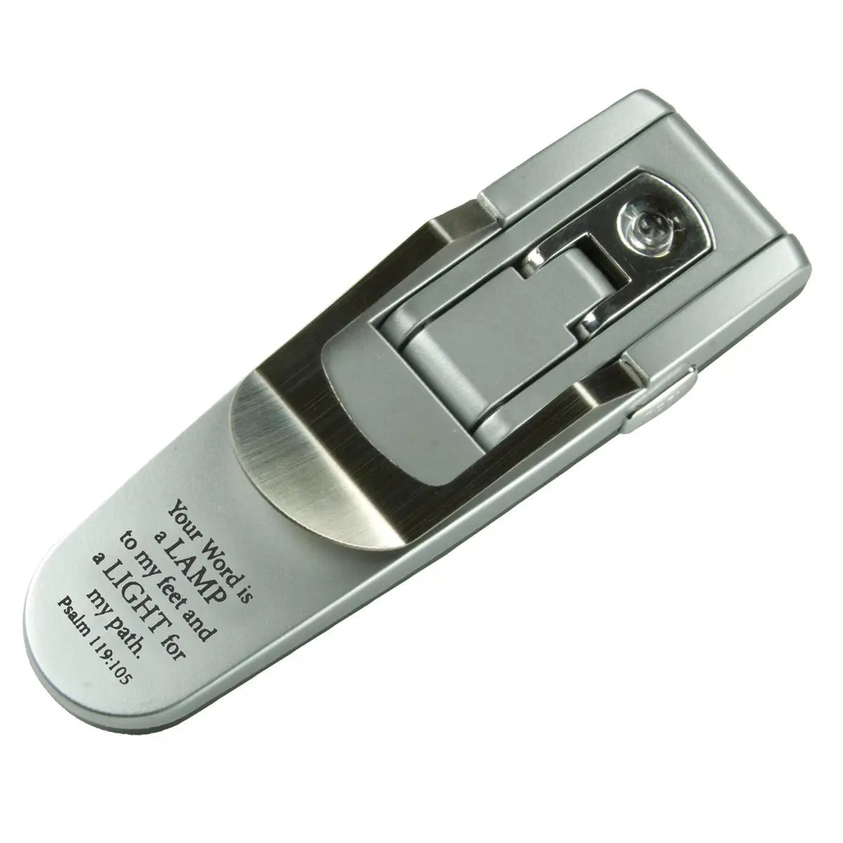 Silver Hydraulic Pop-up Book Light - Psalm 119:105
