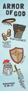Teaching Bookmark: Armor of God - Kids (Package of 25)